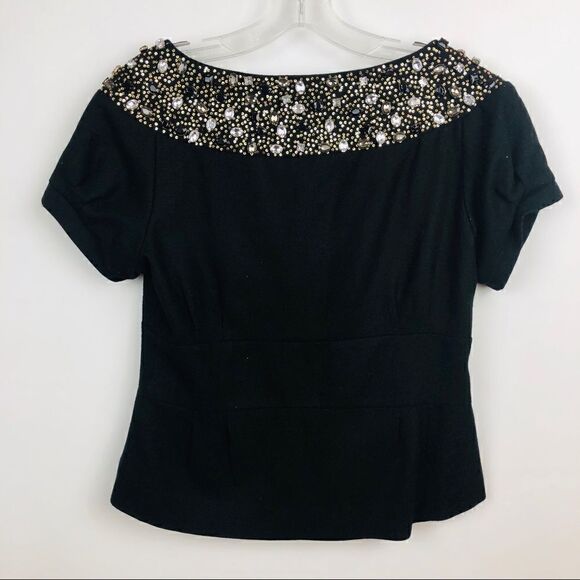 Central Park West | gems embellished top Sz M - Picture 4 of 6